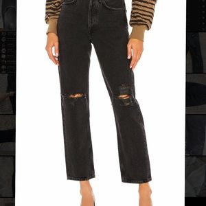AGOLDE 90’s Jean- Distressed Black Fallout